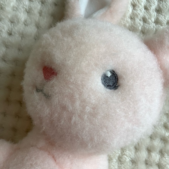 MTY International Co Fuzzy Plush Pink Rattle Bunny Rabbit Stuffed Animal Toy - Picture 2 of 12